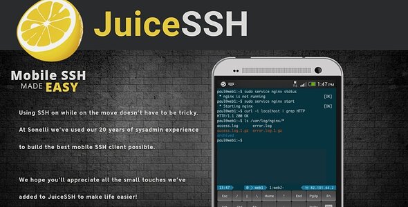 JuiceSSH - 一款安卓集成终端